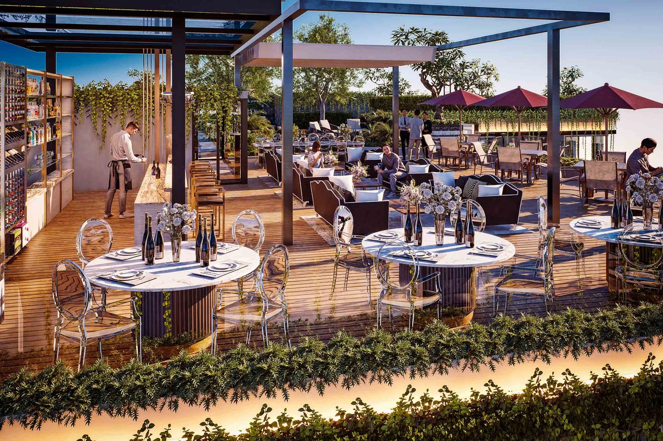 The Riviera Beverly Hills — open-air dining terrace